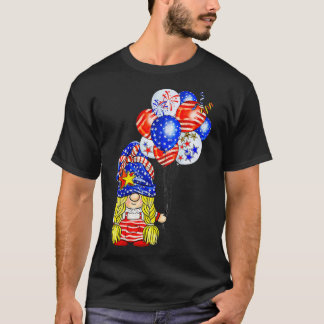 4th Of July 2022  Patriotic Gnomes Funny American  T-Shirt