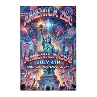 4th of july 250 year independence day modern acrylic print