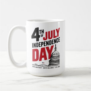 4th of July 250th Anniversary Independence Day Coffee Mug