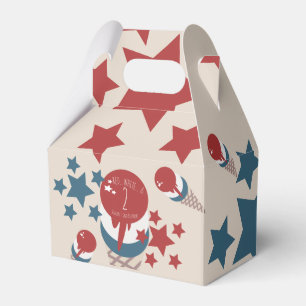 4th of July 2nd Birthday Ice Cream Stars Favor Boxes