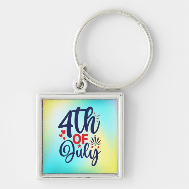4th of July-68826 Keychain (Front)
