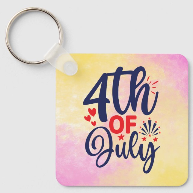 4th of July-68826 Keychain (Front)