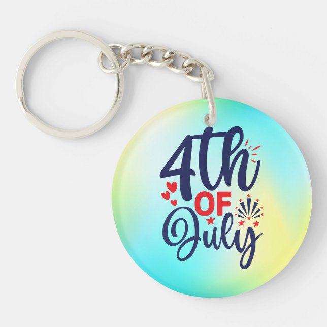 4th of July-68826 Keychain (Front)