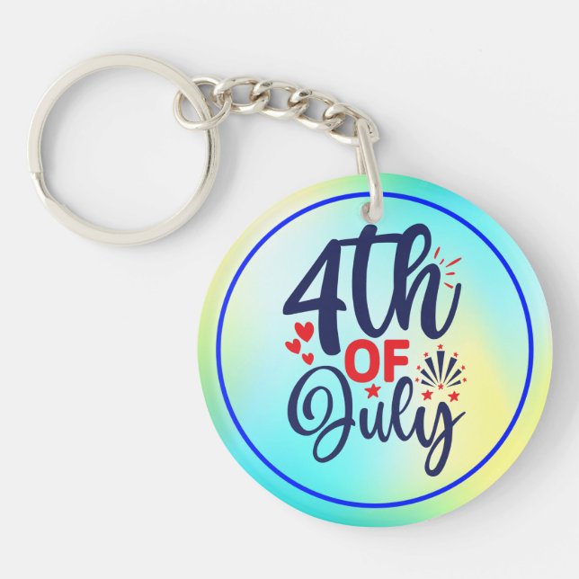 4th of July-68826 Keychain (Front)