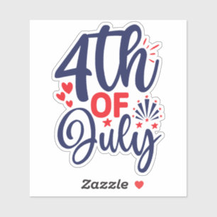 4th of July-68826 Sticker