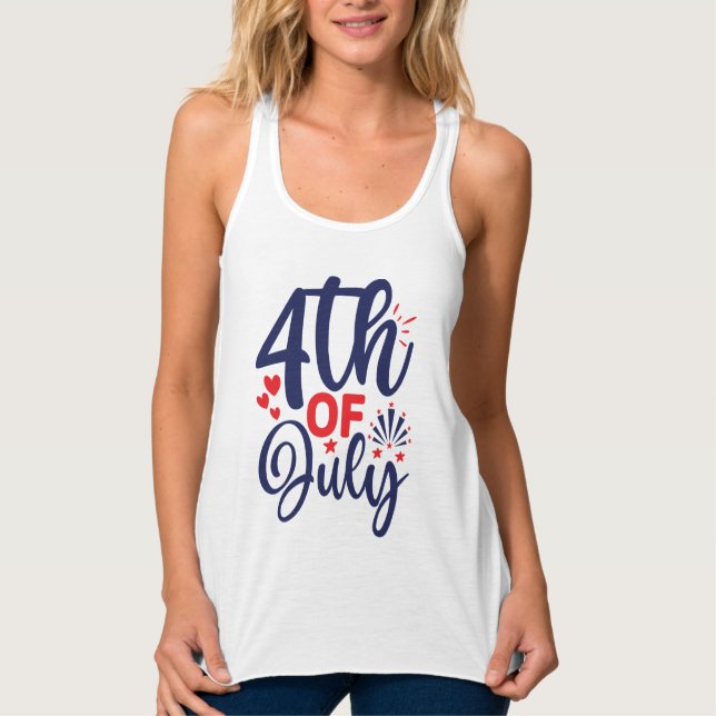 4th of July-68826 Tank Top (Front)