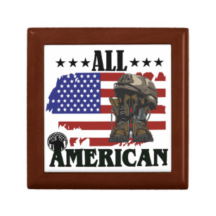 4th Of July, All American Military Boots Gift Box