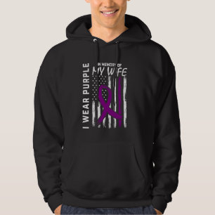 4th of July Alzheimers Awareness Wife American USA Hoodie