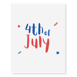 4th Of July America Flag Independence Das Temporary Tattoos