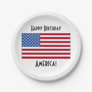 4th of July America Plates