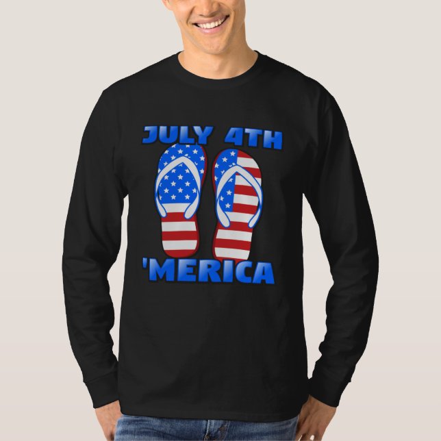 4th of July America Summer 2021 Flip Flop Women Me T-Shirt (Front)