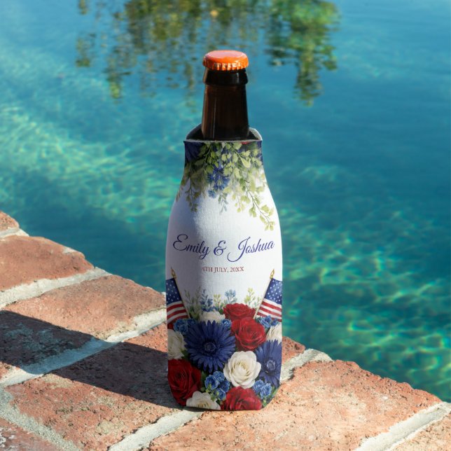 4th of July America Themed Wedding Bottle Cooler (In Situ Pool)