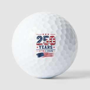 4th of July America US Flag Patriotic 250th Annive Golf Balls