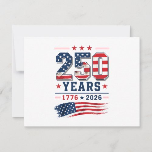 4th of July America US Flag Patriotic 250th Annive Save The Date