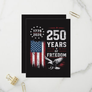4th of July America US Flag Patriotic Invitation Postcard