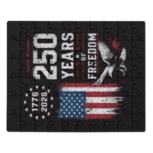 4th of July America US Flag Patriotic Jigsaw Puzzle