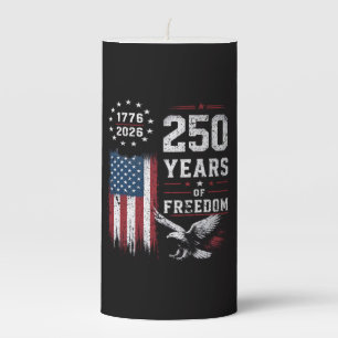 4th of July America US Flag Patriotic Pillar Candle