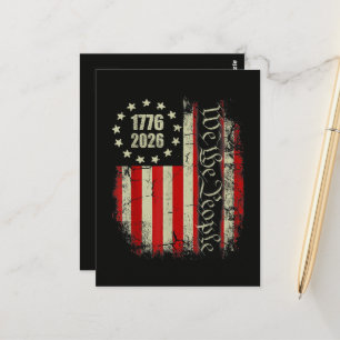 4th of July America US Flag Patriotic  Postcard