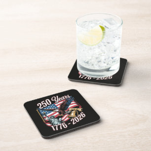 4th of July America US Patriotic Eagle Beverage Coaster