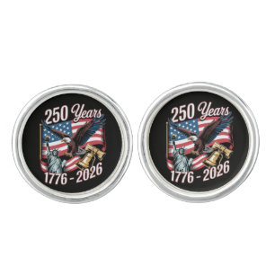 4th of July America US Patriotic Eagle Cufflinks