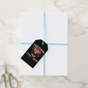 4th of July America US Patriotic Eagle  Gift Tags