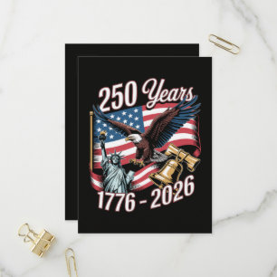 4th of July America US Patriotic Eagle Invitation Postcard