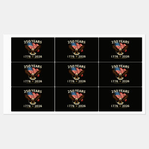 4th of July America US Patriotic Eagle Labels
