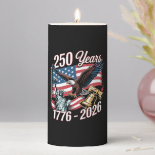 4th of July America US Patriotic Eagle Pillar Candle