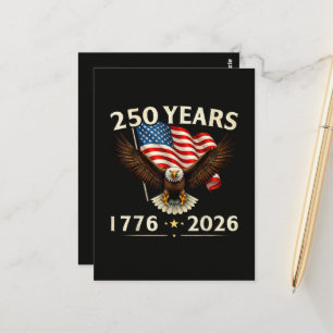 4th of July America US Patriotic Eagle Postcard