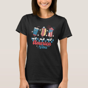 4th Of July America Vibes Fourth Of July Hotdog  G T-Shirt