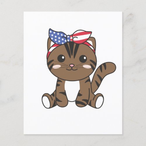 4th Of July American Cat For Kids Cute Usa Cat