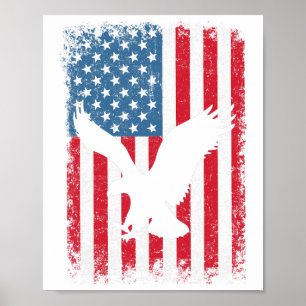 4th Of July American Eagle Flag Usa Independence D Poster