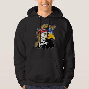 4th Of July American Eagle Mullet Patriotic Indepe Hoodie
