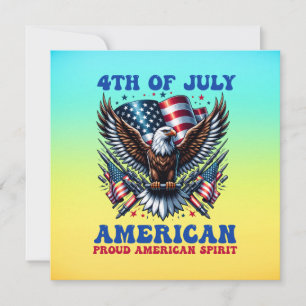 4th Of July American Eagle Sublimation-61001 Holiday Card