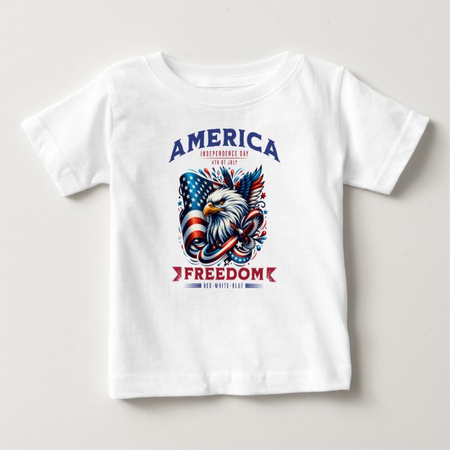 4th of July American Eagle Sublimation-61901 Baby T-Shirt (Front)