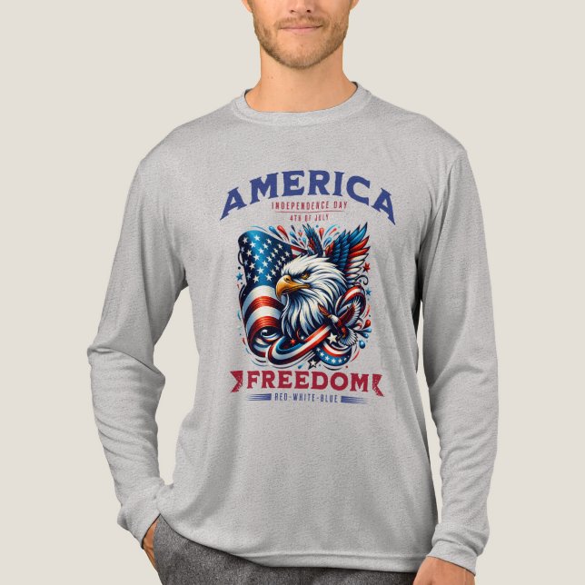 4th of July American Eagle Sublimation-61901 Tri-Blend Shirt (Front)
