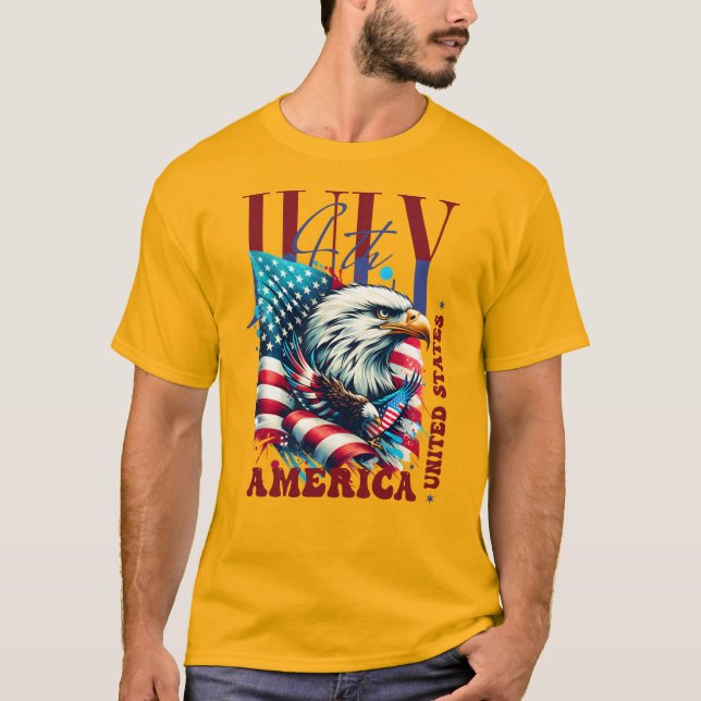 4th of July American Eagle Sublimation-61904 T-Shirt (Front)