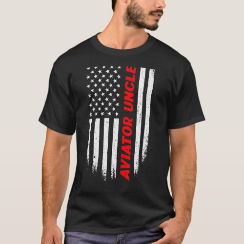 4th Of July American Flag Aviator Uncle T_Shirt