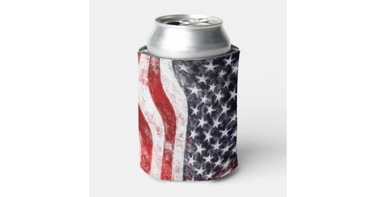 Fourth of July America koozie fits all Slim seltzer cans, regular