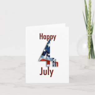 4th of July American Flag Card