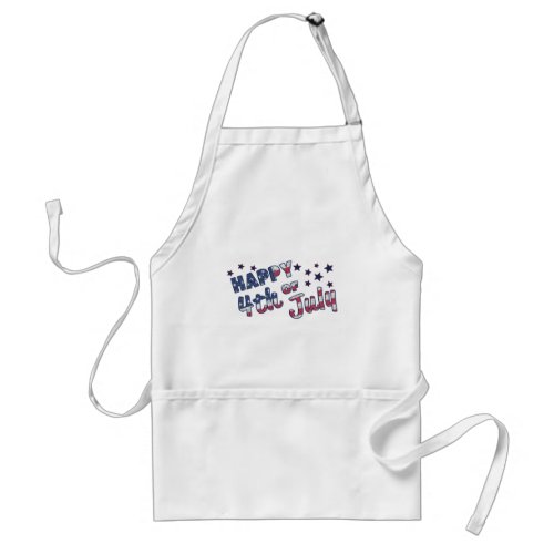 4th of July American Flag Colors Adult Apron
