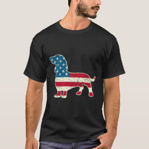 4th Of July American Flag Dog Lovers Men Women Usa T-Shirt