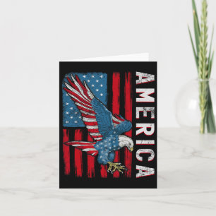 4th Of July American Flag Eagle Independence Day Card