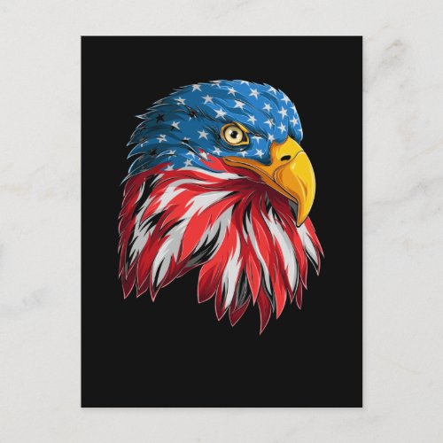 4th Of July American Flag Eagle Patriotic Bird USA Postcard