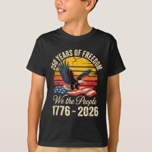 4th of July American Flag Eagle Vintage 250 Years T-Shirt