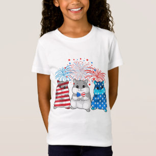 4th Of July American Flag Happy Guinea Pig T-Shirt