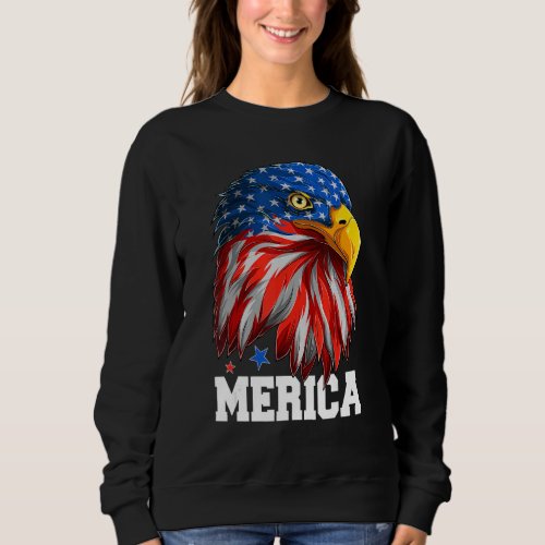 4th Of July American Flag Merica Patriotic Eagle U Sweatshirt