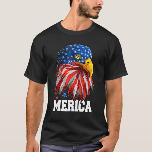4th Of July American Flag Merica Patriotic Eagle U T_Shirt