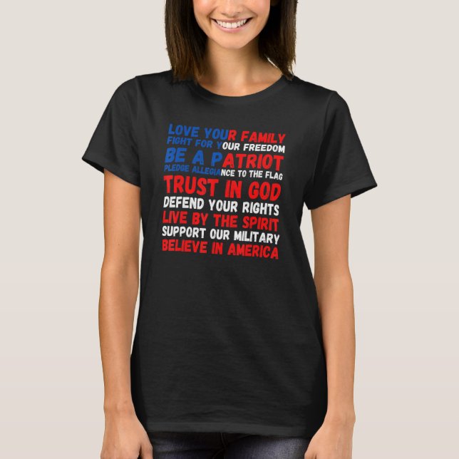 4th of July American Flag Patriotic 1776 T-Shirt (Front)