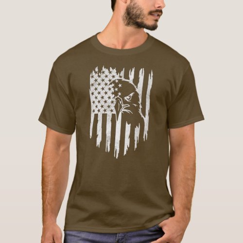 4th Of July American Flag Patriotic Eagle T_Shirt